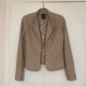 Tan Blazer with Gold buttons